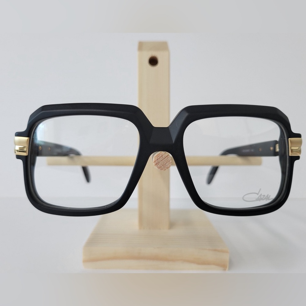 Cazal 607 Eyeglasses Matt Black Gold 011 New - Picture 2 of 4